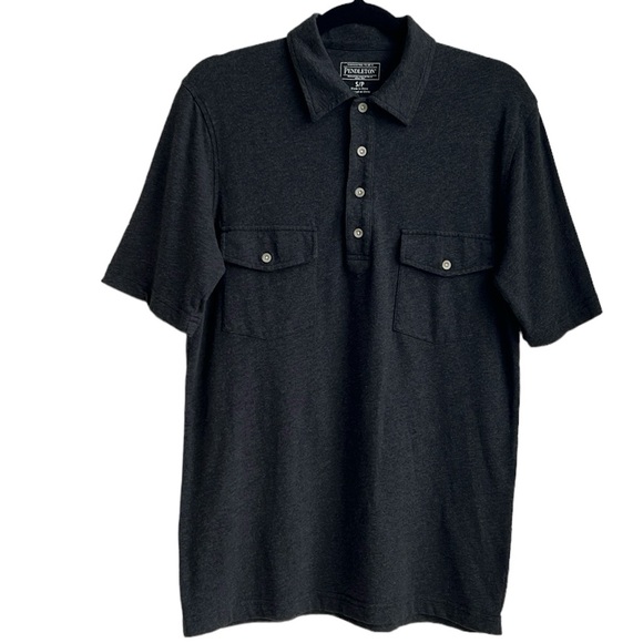 Pendleton Gray Button Placket Polo - Picture 1 of 8
